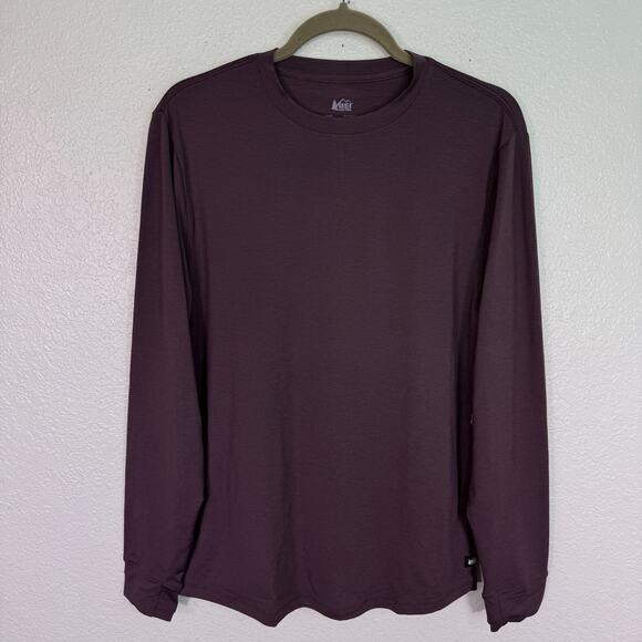 REI Active Pursuits Shirt Mens Small Activewear Layer Tshirt UPF 50 Purple NEW - Picture 1 of 8